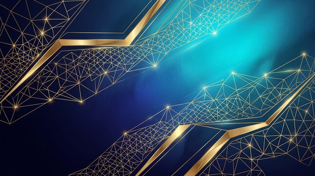 Abstract technology background with gold accents for branding and business design
