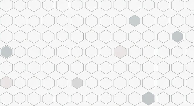 Minimalist light grey hexagonal pattern with shaded accents.
