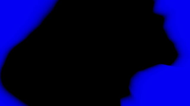 Abstract blue organic liquid shape motion background futuristic fluid morphing dynamic animation
