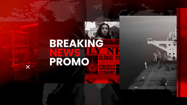 Live Breaking News Broadcast template contains 27 media placeholders & 21 text placeholders. Avalible in 4K.