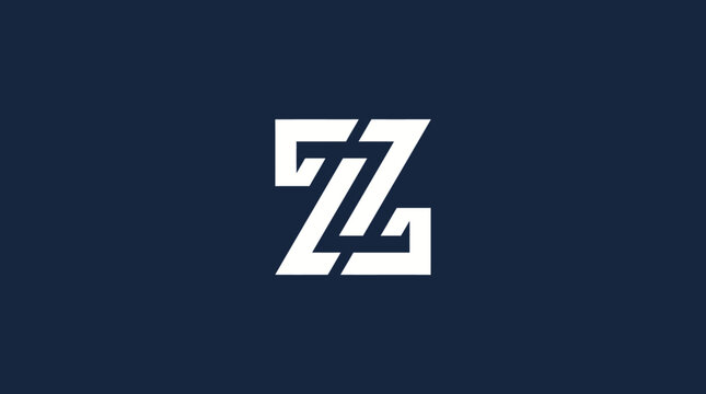 Geometric double letter Z monogram logo
