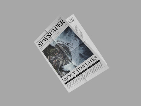 Newspaper Set Mockup