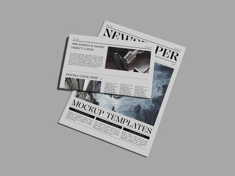 Newspaper Spread Mockup