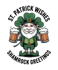 St. patrick wishes shamrock greetings © Mst Ramiza Store