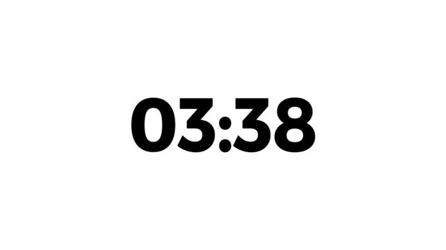 simple 4 minutes countdown timer left animation,