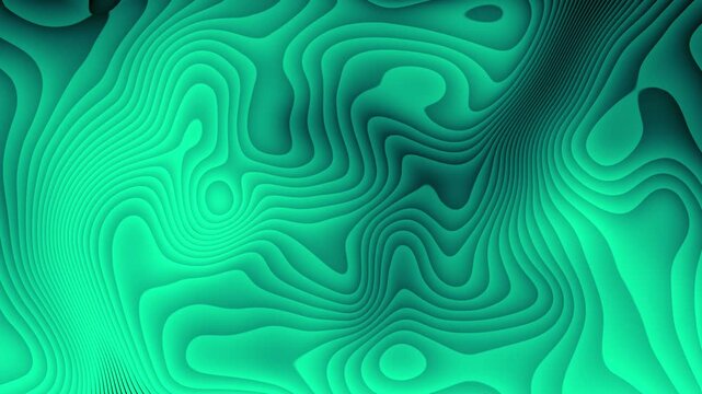 Hypnotic 4k abstract swirling liquid marble patterns in glowing neon green seamless looping motion background