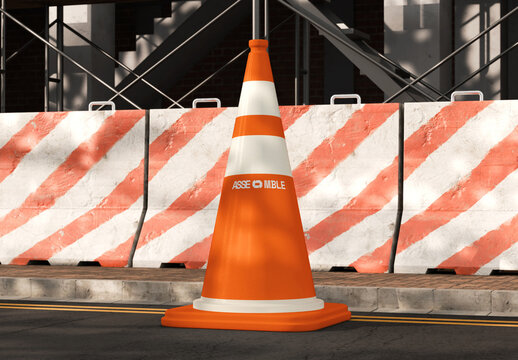 Traffic Cone Mockup