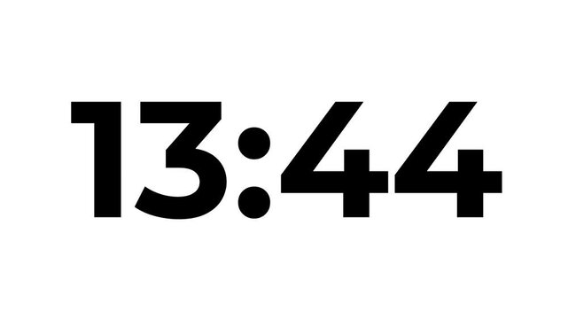 15 minutes Digital countdown 900 seconds. Five minute countdown timer animation on transparent background un white background