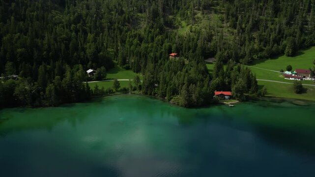 Alpine Lake: Serene Turquoise Hintersteiner See Surrounded by Green Hills
