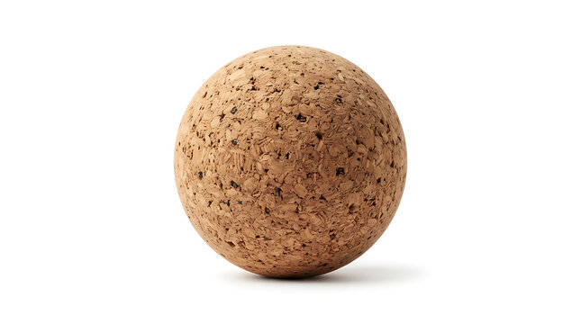 Natural cork massage ball for physical therapy and muscle relief. Eco-friendly self-massage tool for deep tissue pain alleviation and myofascial re...