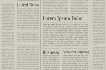 Fototapeta premium Vintage newspaper-themed desktop wallpaper.