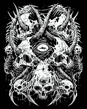 skull on black