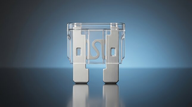 Blade fuse 3D render automotive electrical protection component for vehicle wiring systems power distribution circuits and low voltage safety installations