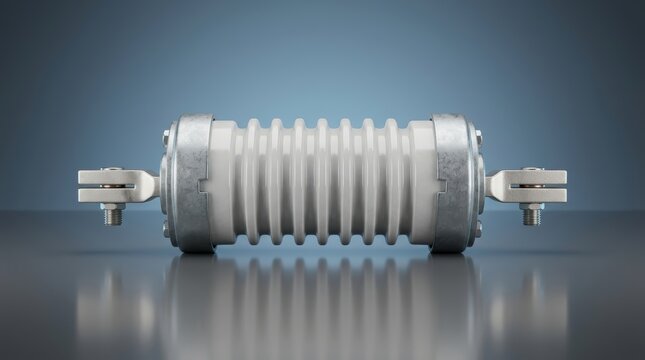 High voltage fuse 3D render industrial electrical protection device for utility power networks substations transformers and high energy applications