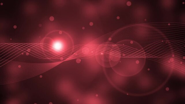 Abstract background line wave grid with lens flare, Abstract background with soft bokeh lights, white wavy grid lines crossing horizontally animation
