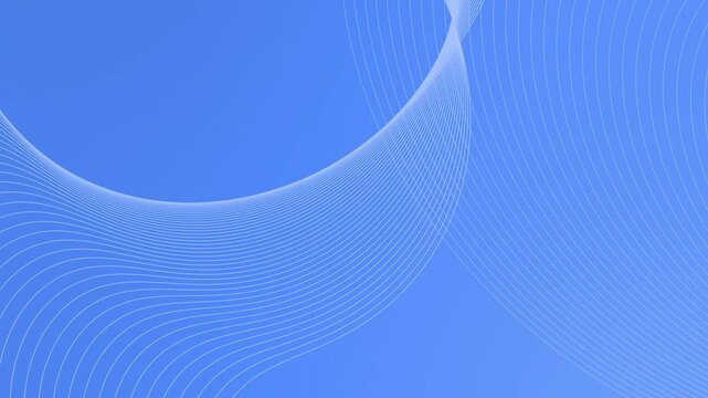 Minimalist flowing white curved lines forming abstract wave patterns animation