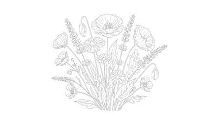 Drawing of Various Mushrooms. © chania
