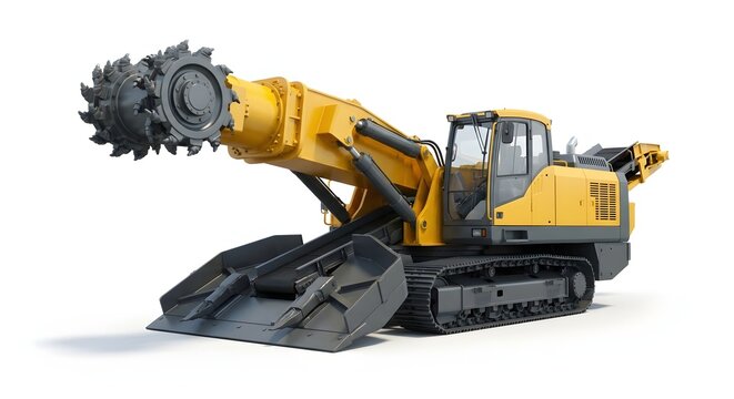 Crawler Tunnel Boring Machine Excavating Underground Tunnel, Heavy Mining and Construction Equipment