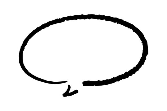 ペンの手書き吹き出し 黒