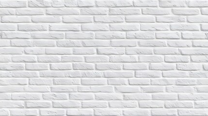 Fototapeta premium White painted brick wall texture seamless horizontal background