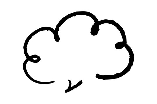 ペンの手書き吹き出し 黒