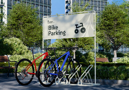 Parking Signboard Mockup