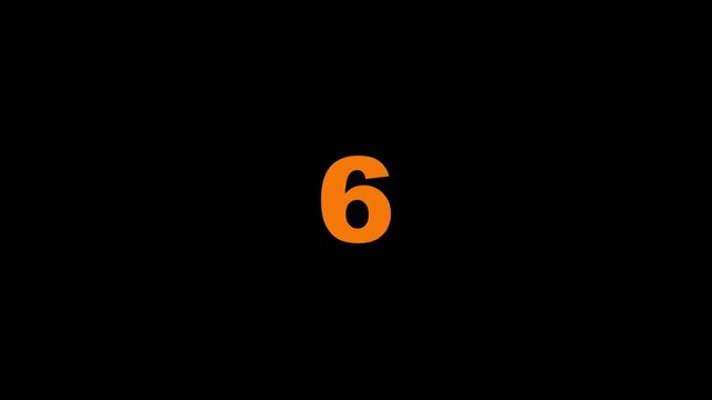 Countdown number Animation, timer icon, count the number, count digit, Modern countdown time. go animated 10 to 1 counting down let's play text. in transparent background.