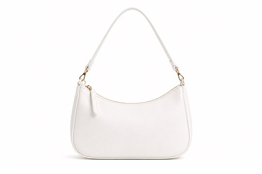 Cream female hobo style handbag