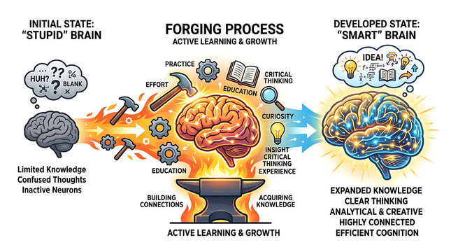 Brain Forging Process Active Learning and Growth Smart Brain Development.