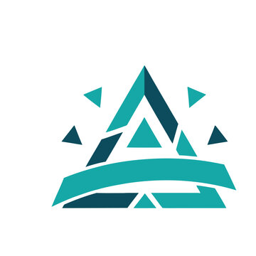 Abstract geometric triangle logo