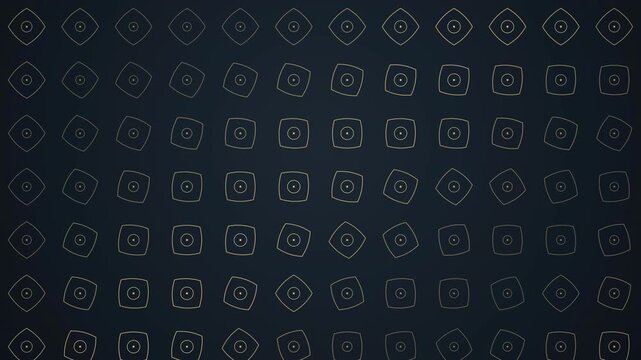 Moroccan Ornamental Tile Pattern Shifting &mdash; Teal Gold 4K Seamless Loop