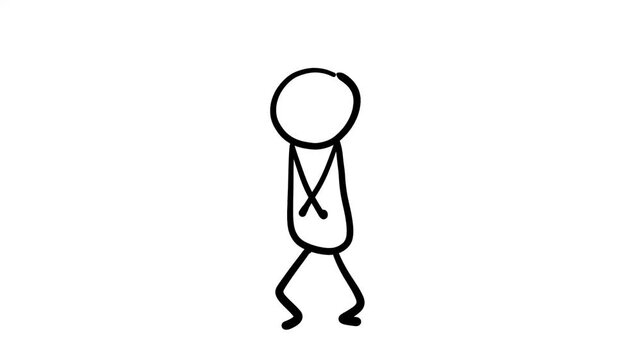 stick figure dancing pose. swagger.