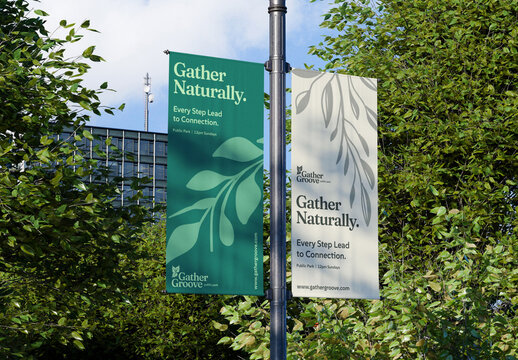 Pole Banner Mockup