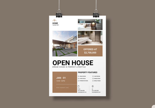 Real Estate Open House Poster Layout