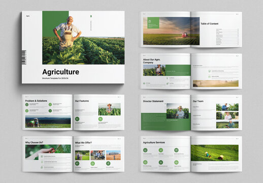 Agriculture Brochure Template Landscape