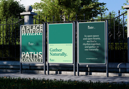 Sidewalk Poster Mockup