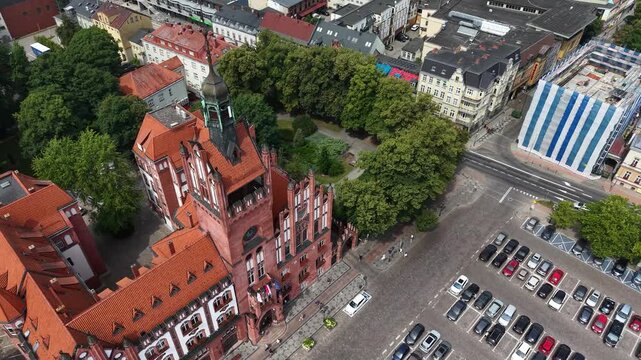 aerial view of the old town