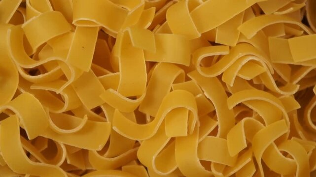 Rotation of macaroni close up