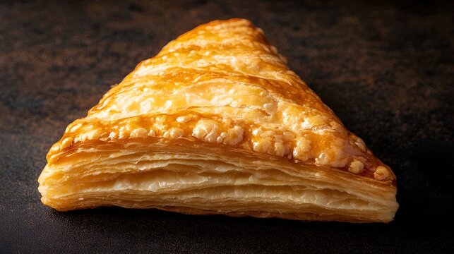 croissant on a black background