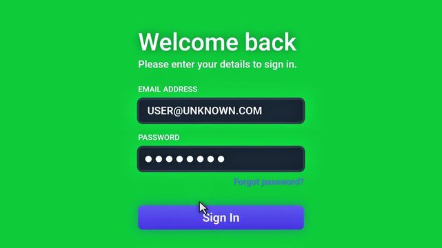 Animated Login and Password Reset Screens, Digital UI Design
