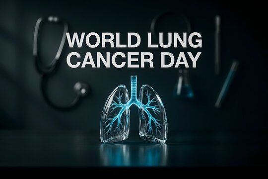 World lung cancer day medical awareness concept with lungs and stethoscope