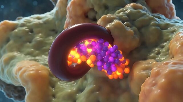Molecular Animation: Oligomycin Inhibiting ATP Synthase Rotation