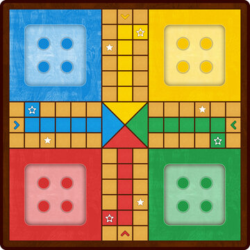 Wooden Ludo Board Game Design &ndash; Premium Classic Board Game Template