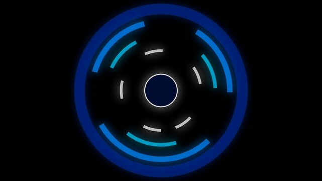 Abstract circular blue loading animation vector