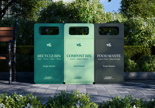 Trash Bin Mockup
