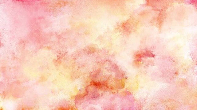 ピーチカラーのペイント背景動画 水彩ループアニメーション