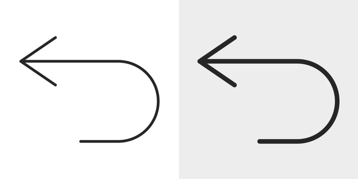 Return Icon represents product returns, refunds, and reverse logistics with an editable outline vector illustration.