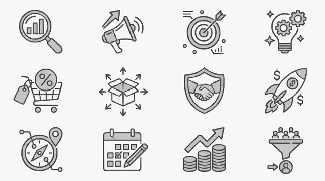 Business and Financial Icons Collection.
