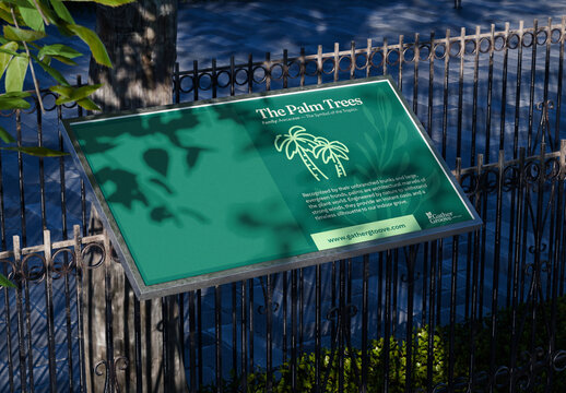 Park Lectern Mockup