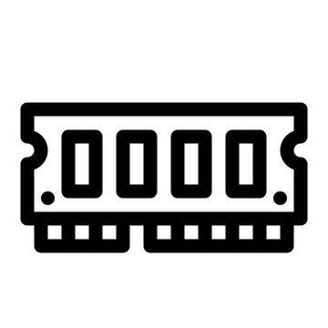 Computer RAM Memory Stick Line Icon